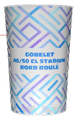 GOBELETS REEMPLOYABLES 40-50cl STADIUM